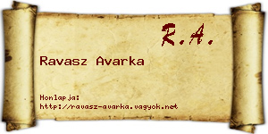 Ravasz Avarka névjegykártya